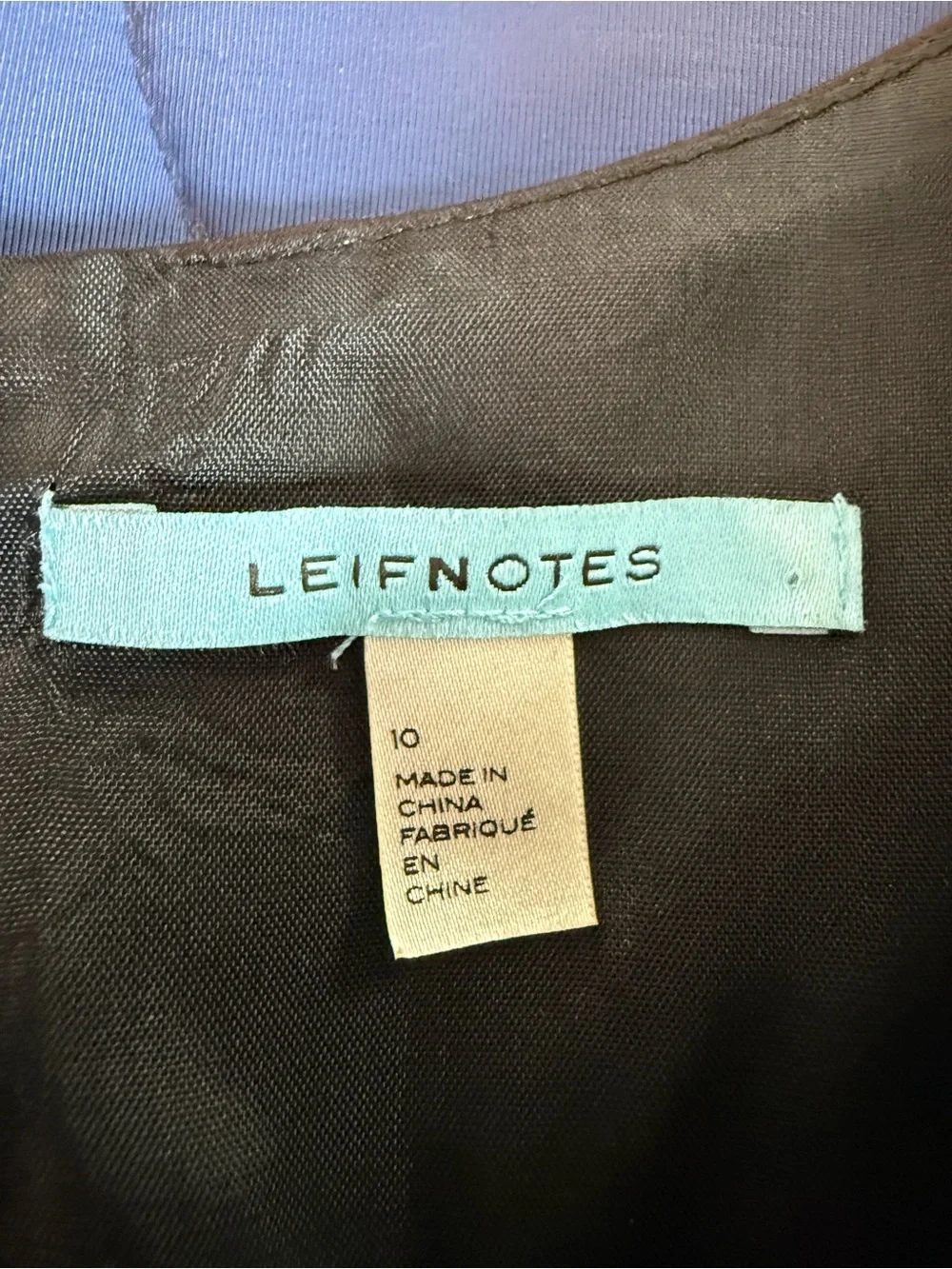 Anthropologie LEIFNOTES Women's SZ 10 Notched Dots Corduroy Dress Black Ivory